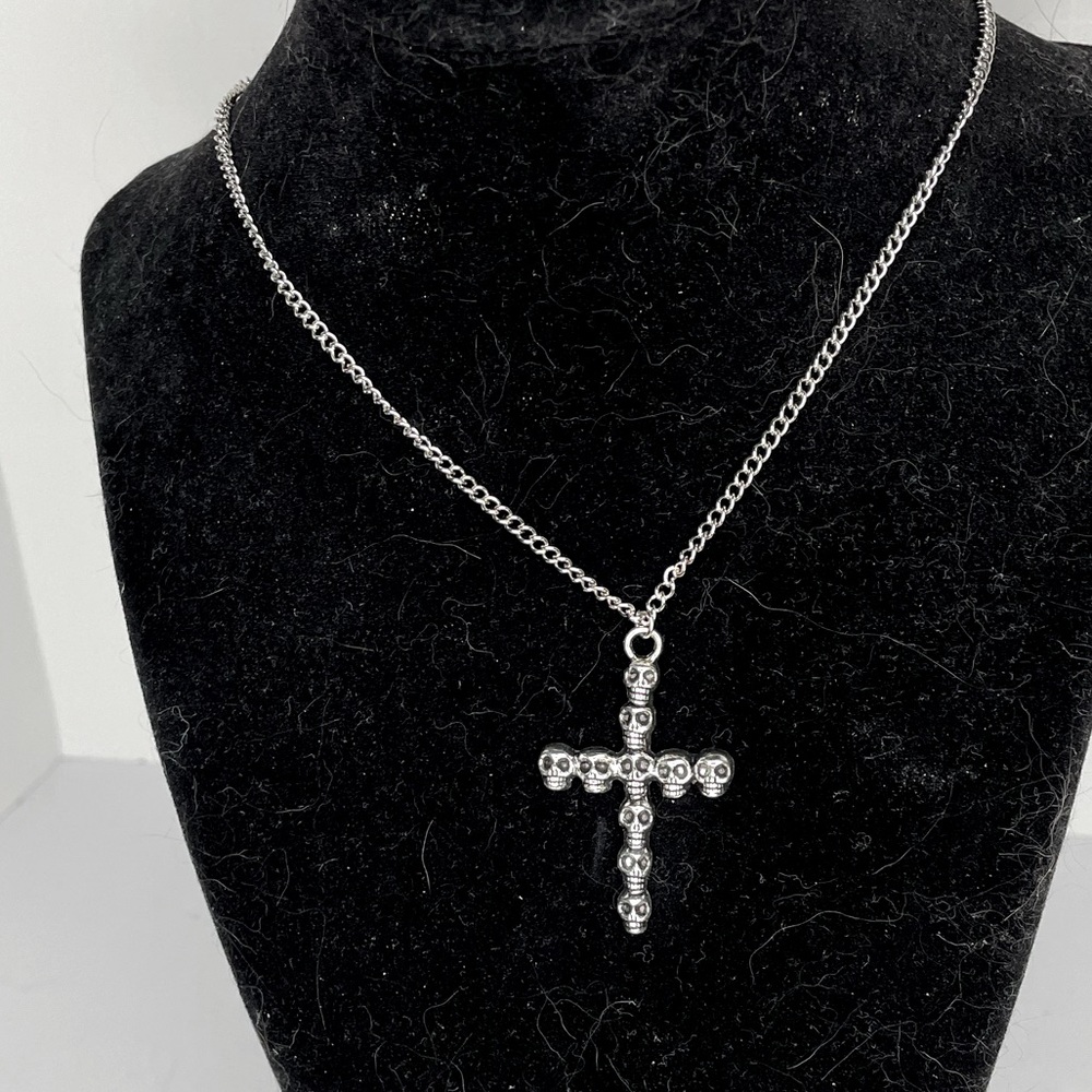 Handmade Skull Cross Necklace